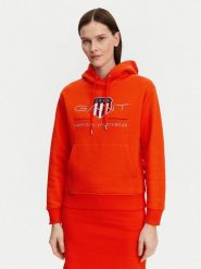 Gant Bluza Archive Shield 4200276 Pomarańczowy Regular Fit. Brązowe bluzy bez kaptura damskie Gant, m, z bawełny. Za 329.99 zł.