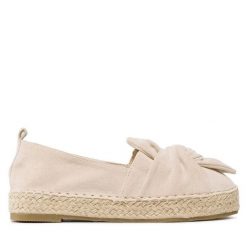 Espadryle DeeZee. Brązowe espadryle damskie DeeZee, bez wzorów, bez obcasa. Za 89.99 zł.