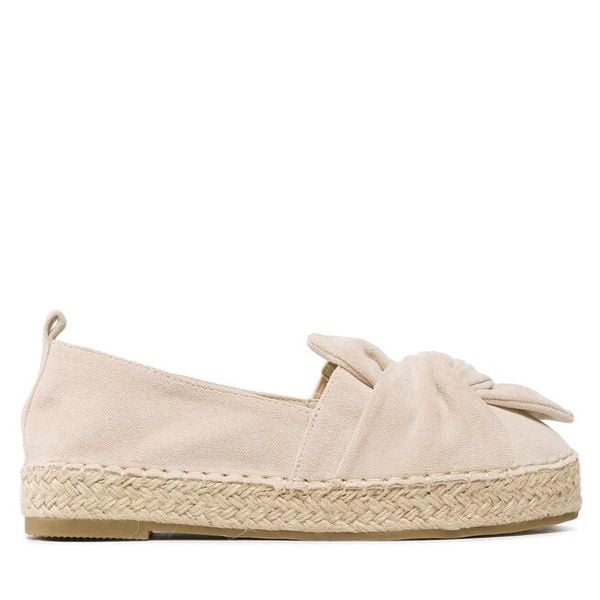 Espadryle DeeZee. Brązowe espadryle damskie DeeZee, bez wzorów, bez obcasa. Za 89.99 zł.