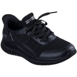 Buty sportowe damskie Skechers Bobs Geo Lite Divine Pace. Czarne buty sportowe na co dzień damskie Skechers, bez wzorów, trekkingowe, Skechers Sport. Za 289.99 zł.