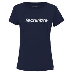 Damski bawełniany T-shirt Tecnifibre Team. Niebieskie t-shirty damskie TECNIFIBRE, l, bez wzorów, z bawełny, bez kołnierzyka. Za 89.00 zł.