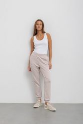 LEKKIE SPODNIE CELINE BEŻOWE XS - Flawless. Brązowe spodnie dresowe damskie Flawless, s, bez wzorów, z bawełny. Za 248.00 zł.