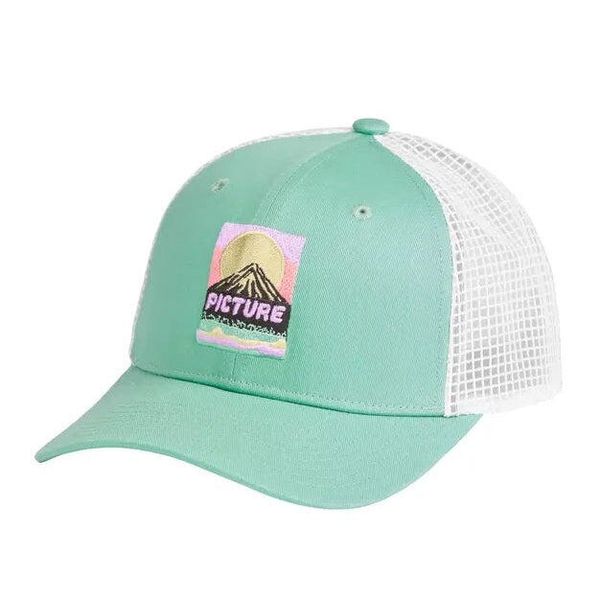 Czapka Picture Wasabi zielona. Zielone czapki męskie Picture, na lato, bez wzorów, z jeansu, sportowe. Za 177.62 zł.