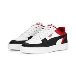 Buty sportowe Puma Caven Block Junior 391469 01. Białe buty sportowe na co dzień damskie Puma, bez wzorów, z materiału, do biegania. Za 149.00 zł.