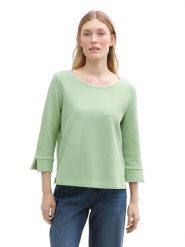 Tom Tailor Koszulka w kolorze miętowym rozmiar: 3XL. Zielone bluzki damskie Tom Tailor, xl, bez wzorów, z bawełny, bez kołnierzyka. Za 88.02 zł.
