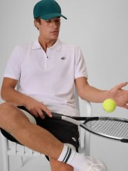 4F Koszulka polo regular męska - biała XXL. Białe koszulki polo męskie 4f, m, bez wzorów, z dzianiny, bez ramiączek. Za 99.99 zł.