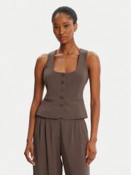 Bardot Kamizelka Azilla Button 60003TB Brązowy Regular Fit. Brązowe kamizelki damskie BARDOT, z syntetyku. Za 289.99 zł.