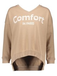 Miss goodlife Bluza "Comfort in Paris" w kolorze beżowym rozmiar: XL. Brązowe bluzy bez kaptura damskie miss goodlife, xl, z bawełny. Za 131.74 zł.