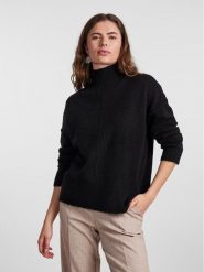YAS Golf 26030703 Czarny Loose Fit. Czarne golfy damskie YAS, xxl, bez wzorów, z syntetyku, bez ramiączek. Za 179.99 zł.