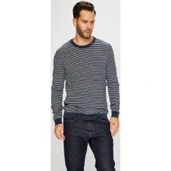Selected - Sweter. Niebieskie swetry męskie Selected, m, bez wzorów, z bawełny, bez kołnierzyka. W wyprzedaży za 89.90 zł.