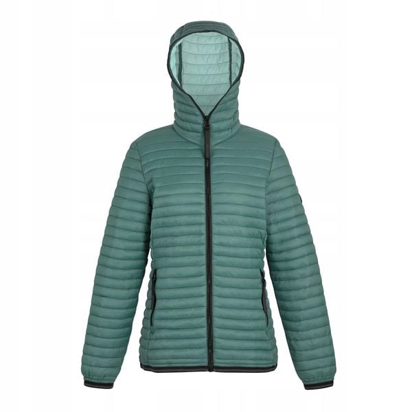 Kurtka Ocieplana Damska Rigain. Zielone kurtki damskie Regatta, bez wzorów, z puchu, bez kaptura. Za 151.99 zł.