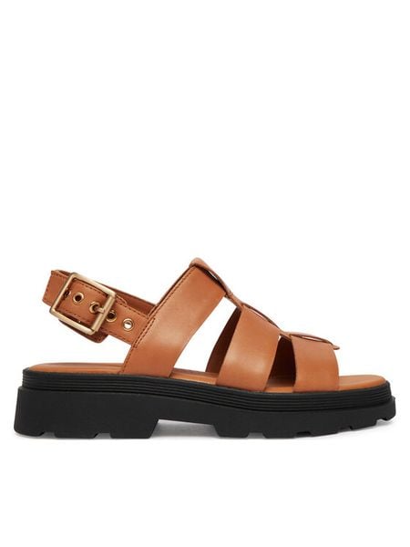 Clarks Sandały Orinoco3 Strap 26186587 Brązowy. Brązowe sandały damskie Clarks, bez wzorów, ze skóry, bez obcasa, na płaskiej podeszwie. Za 389.99 zł.