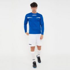 Męska koszulka biegowa z długim rękawem Vienna ML niebieska-biała. Białe t-shirty sportowe męskie Legea, m, z bawełny, bez ramiączek, do biegania. Za 56.00 zł.