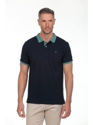 The Time of Bocha Koszulka polo w kolorze granatowym rozmiar: M. Niebieskie koszulki polo męskie The Time of Bocha, m, bez wzorów, z bawełny, bez ramiączek. Za 104.99 zł.