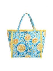BLE Torebka w kolorze błękitno-żółtym - 35 x 30 x 20 cm rozmiar: onesize. Niebieskie torebki klasyczne damskie BLE, bez wzorów, z materiału, bez dodatków. Za 76.22 zł.