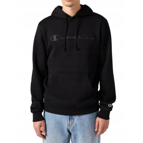 BLUZA męska CHAMPION 220271-KK001 z kapturem bawełniana czarna ciepła XL. Czarne bluzy z kapturem męskie CHAMPION, l, z bawełny. Za 209.00 zł.
