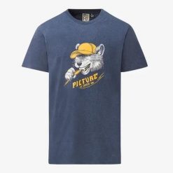 T Shirt Picture Ryker Blue. Niebieskie t-shirty męskie Picture, l, bez wzorów, z jeansu, bez kołnierzyka. Za 156.51 zł.