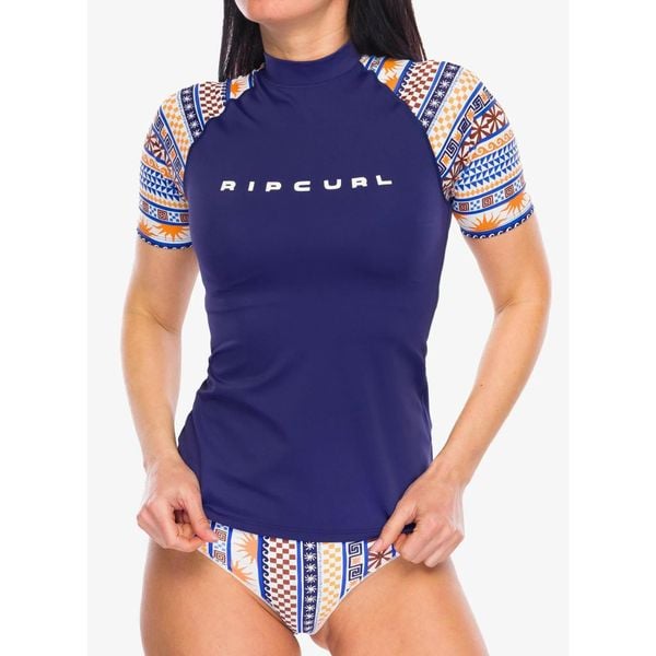 Koszulka do sportów wodnych damska Rip Curl San Carlos SS UPF Top. Niebieskie t-shirty damskie Rip Curl, s, bez wzorów, bez kołnierzyka. Za 139.99 zł.
