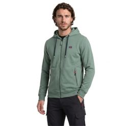 Bluza z kapturem męska rozpinana NORWAY ZIP. Zielone bluzy z kapturem męskie Aulp, m, z bawełny. Za 245.90 zł.