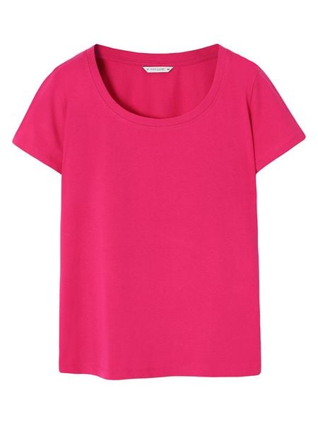 TATUUM Koszulka w kolorze różowym rozmiar: S. Różowe bluzki damskie Tatuum, s, bez wzorów, z bawełny, bez kołnierzyka, bez ramiączek. Za 52.05 zł.