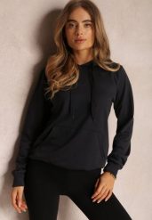 Czarna Bluza z Kapturem Lemine. Czarne bluzy z kapturem damskie Renee, xl, z dzianiny. Za 19.99 zł.
