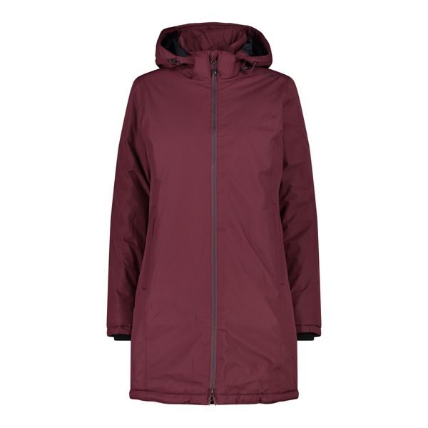 Parka dla kobiet CMP. Czerwone parki damskie CMP, bez wzorów, z materiału. Za 466.55 zł.