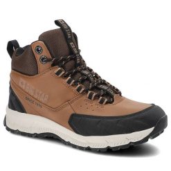 Brązowe Trekkingi Damskie Big Star Stylowe Buty. Brązowe trapery damskie Big Star, z materiału, bez obcasa, na płaskiej podeszwie. Za 199.00 zł.