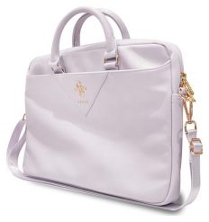Torba Guess Triangle 4G Computer Bag 15'' - 16'' fioletowy. Fioletowe torby na laptopa damskie Guess, z aplikacjami, ze skóry ekologicznej. Za 269.00 zł.