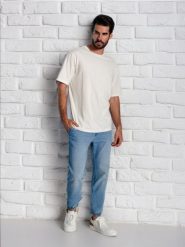 Jeansy jogger - niebieski. Niebieskie jeansy męskie Sinsay. Za 59.99 zł.