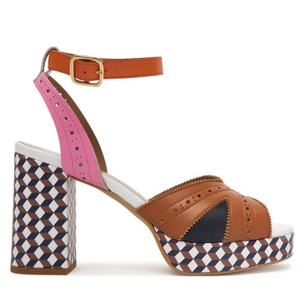 Sandały Fly London. Sandały damskie Fly London, bez wzorów, bez obcasa, na słupku. Za 800.99 zł.