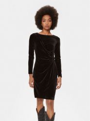 DKNY Sukienka codzienna DD3HF242 Czarny Regular Fit. Czarne sukienki damskie DKNY, na co dzień, bez wzorów, z syntetyku, bez kołnierzyka, bez ramiączek, proste. Za 439.99 zł.