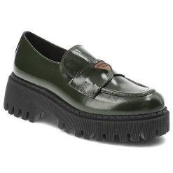 Zielone Półbuty Armodo Stylowe Obuwie Damskie. Zielone półbuty damskie Armodo, bez wzorów, ze skóry, eleganckie, bez obcasa. Za 379.00 zł.