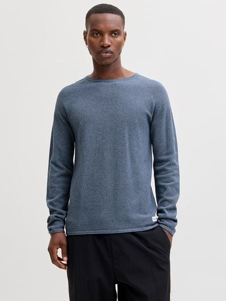 Jack & Jones Sweter "Hill" w kolorze granatowym rozmiar: XL. Niebieskie swetry męskie Jack & Jones, xl, bez wzorów, z bawełny, bez kołnierzyka. Za 93.07 zł.