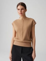 OPUS Koszulka "Siesa" w kolorze karmelowym rozmiar: 38. Brązowe t-shirty damskie Opus, bez wzorów, bez kołnierzyka. Za 124.95 zł.
