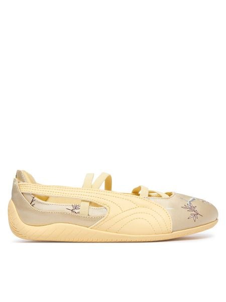 Puma Baleriny Speedcat Ballet Silky 408425 Żółty jasny. Żółte baleriny damskie Puma, bez wzorów, z materiału, bez obcasa. Za 399.99 zł.