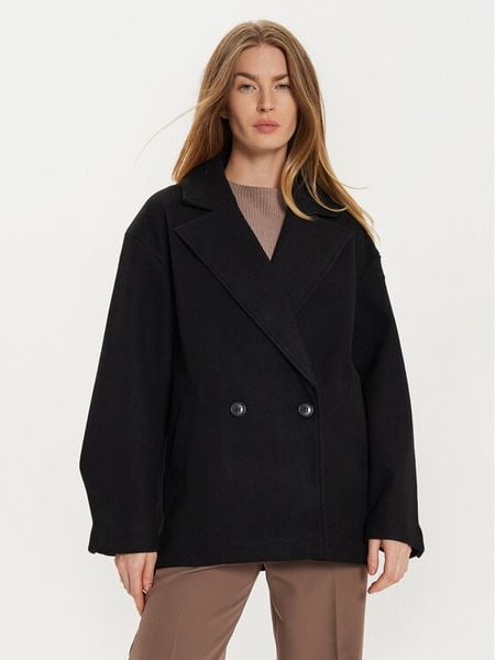 Gina Tricot Płaszcz przejściowy 22830 Czarny Regular Fit. Czarne płaszcze damskie Gina Tricot, l, bez wzorów, z syntetyku. Za 209.99 zł.