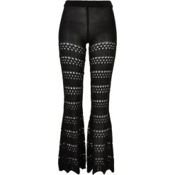 Legginsy Damskie Z Dzianiny Szydełkowej Z Rozszerzanymi Nogawkami. Czarne legginsy damskie Urban Classics, xl, bez wzorów, z dzianiny. Za 206.99 zł.