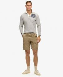 Superdry Heavy Cargo Shorts bawełniane - Dress Beige. Brązowe szorty męskie Superdry., z aplikacjami, z bawełny. Za 344.20 zł.