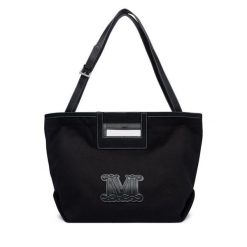 Torebka Max Mara Beachwear. Czarne torebki klasyczne damskie Max Mara Beachwear, bez wzorów, bez dodatków. Za 1,024.00 zł.