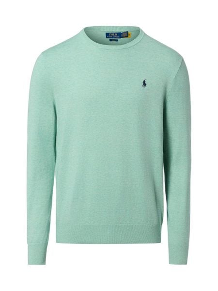 Polo Ralph Lauren sweter z dzianiny Mężczyźni Bawełna zielony, XXL. Zielone swetry męskie Polo Ralph Lauren, m, bez wzorów, z bawełny, bez kołnierzyka. Za 479.95 zł.