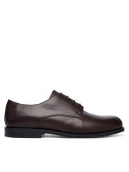 Calvin Klein Półbuty Ess Rubber Derby Lth HM0HM02056 Brązowy ciemny. Brązowe buty wizytowe męskie CALVIN KLEIN, ze skóry, bez zapięcia. Za 649.99 zł.