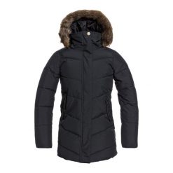 Kurtka zimowa dziewczęca Roxy Elsie. Czarne kurtki narciarskie i snowboardowe damskie Roxy, bez wzorów, z poliesteru, bez kaptura, narciarskie. Za 375.00 zł.
