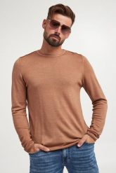 Sweter męski wełniany Lelios JOOP! JEANS. Swetry męskie Joop! Jeans, m, bez wzorów, z jeansu, bez kołnierzyka. W wyprzedaży za 502.52 zł.