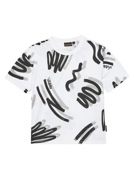 Napapijri T-Shirt NP0A4IGW S Biały Regular Fit. Białe t-shirty chłopięce Napapijri, bez wzorów, z bawełny, bez ramiączek. Za 89.99 zł.