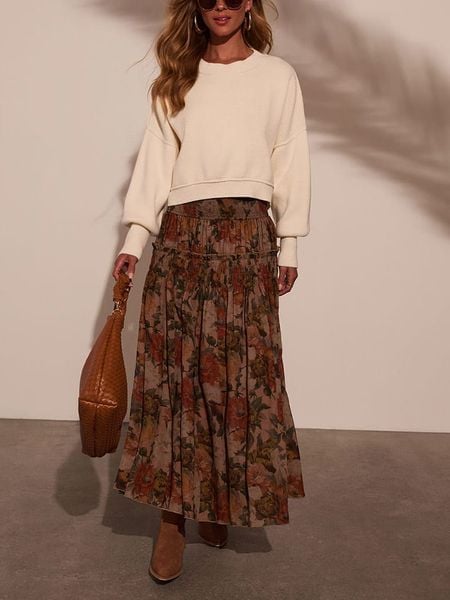 Milan Kiss Spódnica w kolorze jasnobrązowym rozmiar: M. Brązowe spódniczki damskie Milan Kiss, m, z aplikacjami, midi, proste. Za 195.31 zł.