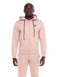 Bluza z bawełna z kaptur na co dzień na siłownię. Brązowe bluzy sportowe męskie LEONE 1947 APPAREL, bez wzorów, z bawełny, bez kołnierzyka, bez ramiączek. Za 252.56 zł.