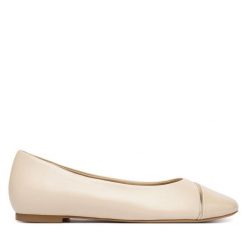 Baleriny Caprice. Brązowe baleriny damskie Caprice, bez wzorów, bez obcasa. Za 329.99 zł.