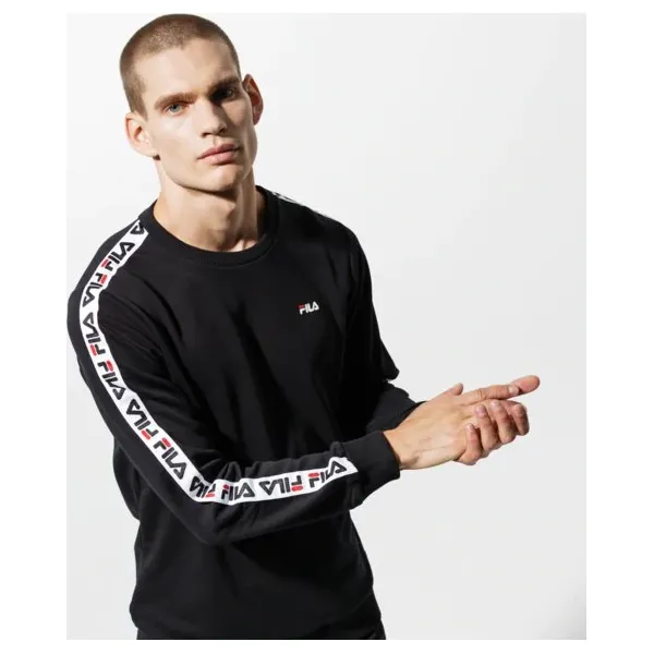Fila Bluza Aren Crew Shirt , czarny, rozmiar S. Czarne bluzy bez kaptura męskie Fila, m, z bawełny. W wyprzedaży za 269.99 zł.