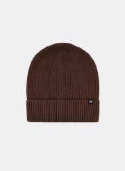 PAKO LORENTE – Brązowa bawełniana czapka męska. Brązowe czapki męskie Pako Lorente, na zimę, bez wzorów, z bawełny. Za 59.99 zł.