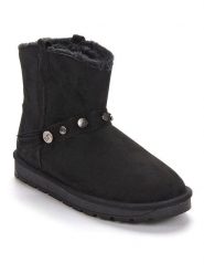 ISLAND BOOT Botki zimowe w kolorze czarnym rozmiar: 38. Czarne botki damskie Island Boot, na zimę, z materiału, z okrągłym noskiem, bez obcasa, bez zapięcia. Za 146.85 zł.
